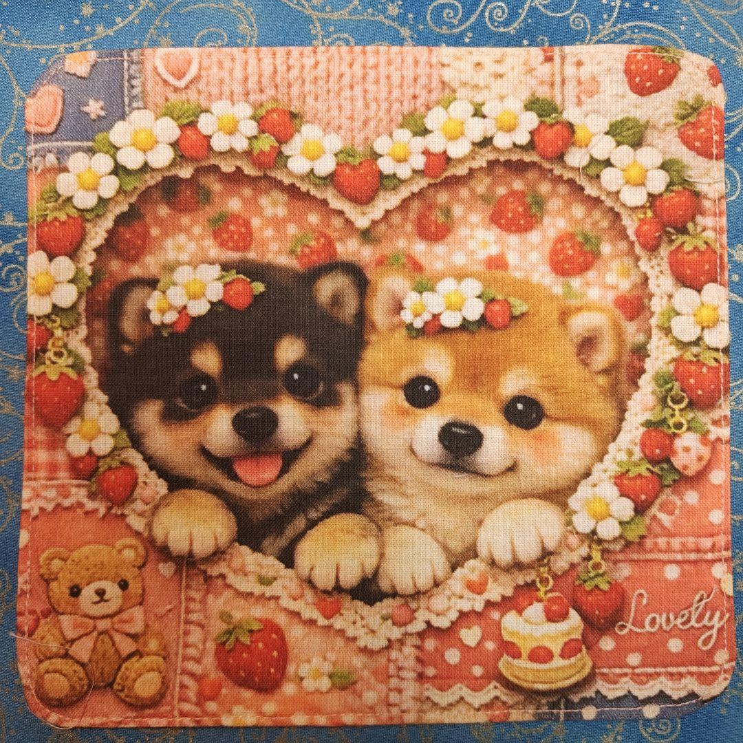 ご確認用　モグモグ様　ハンカチ　柴犬さん柄　ハンドメイド12/13