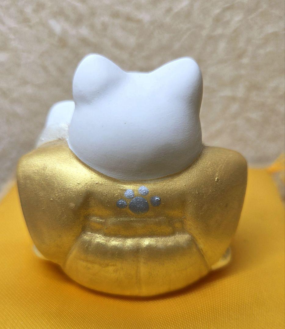【希少】博多人形 伊藤芳巳作「三福三」招き猫 縁起物 伝統工芸品 共箱・栞付