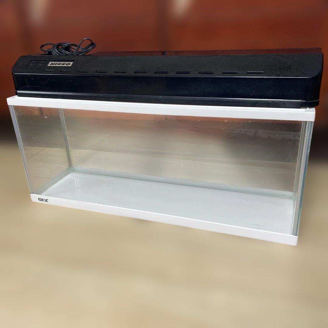 GEX 60cmスリム水槽＋ニッソー ライトセット 点灯確認済 FL20W×2