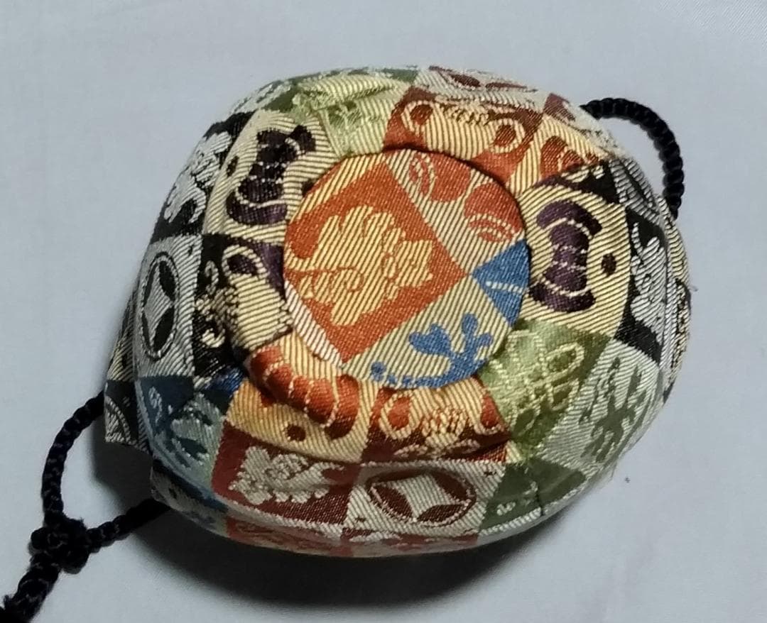 茶道具　備前焼文琳茶入　各見政美作　備前文琳茶入　石畳宝尽文仕覆　美品！！