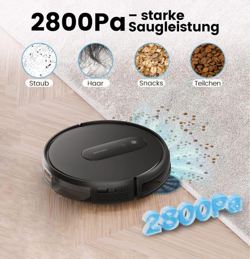 新品未使用 AIRROBO ロボット掃除機 P20 2800Pa 強力吸引 静音