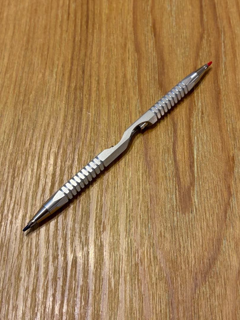 【廣瀬鐵筆堂】双頭式2mm芯ホルダーW7000 (アルミ)