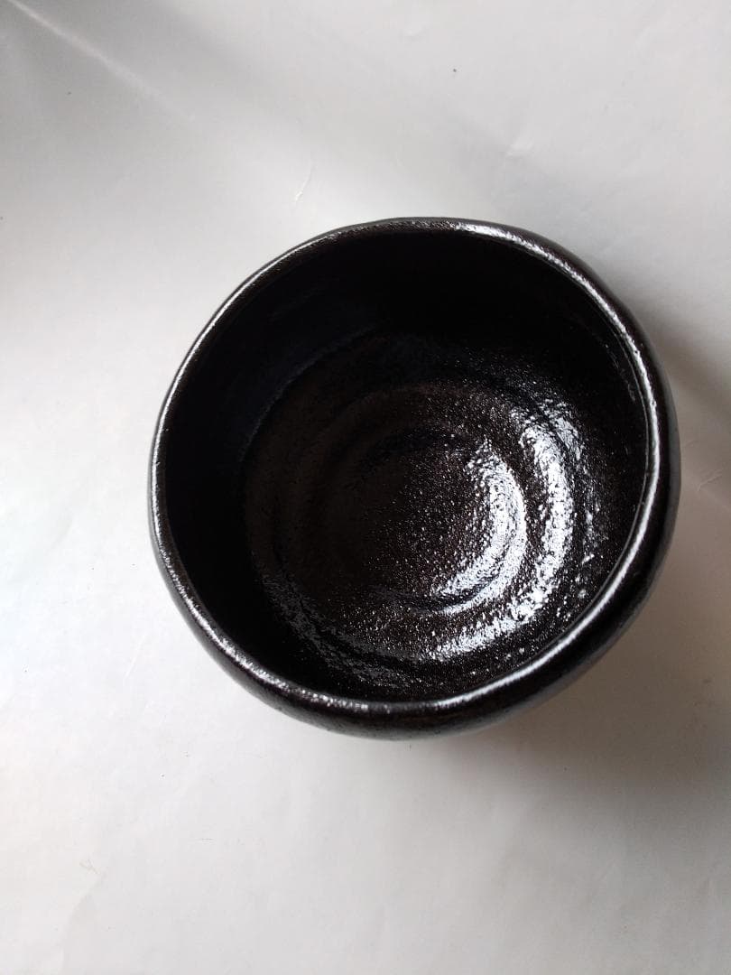 桂窯 伊藤桂楽 造 桜 黒楽茶碗 共箱 茶道具 抹茶碗 新品 未使用 保管品