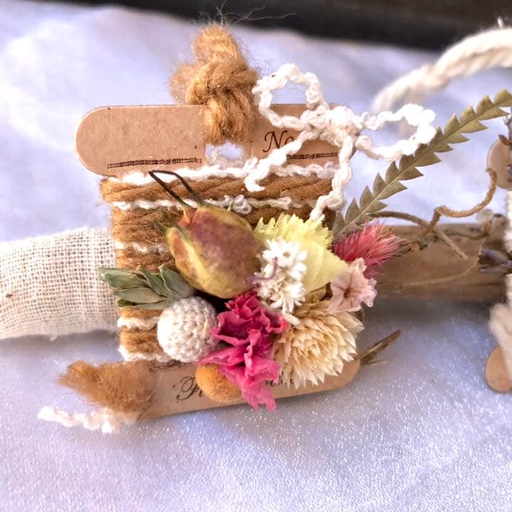 糸巻きガーランド流木付き