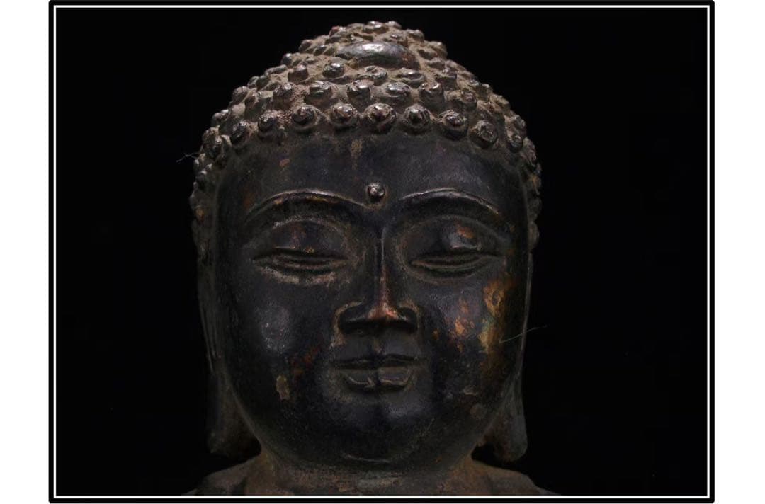 民間仕入れ品　美術館級中国明時代　銅製子如来様※DE838B2-2