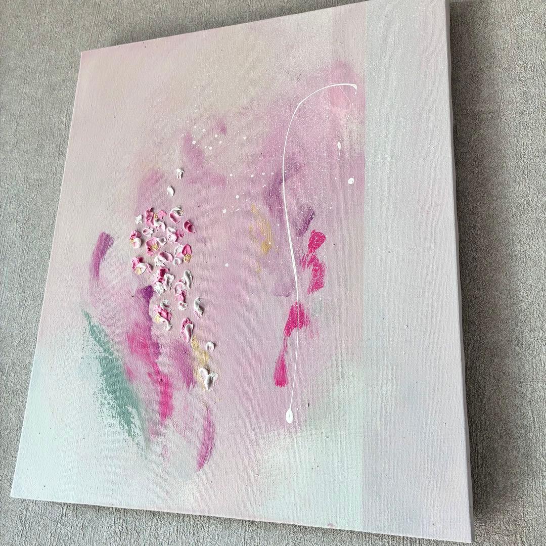現代アート　45.5×38㎝　花　桜　モダン　アートパネル　インテリア　抽象画