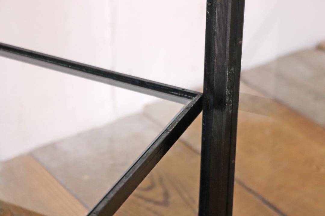 レトロ ガラスショーケース 卓上 コレクションケース 展示棚 木製 店舗什器