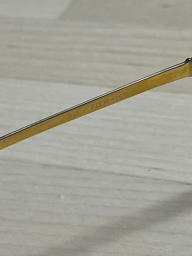 Burberry k18刻印メガネ　Fロ-16-140 度あり