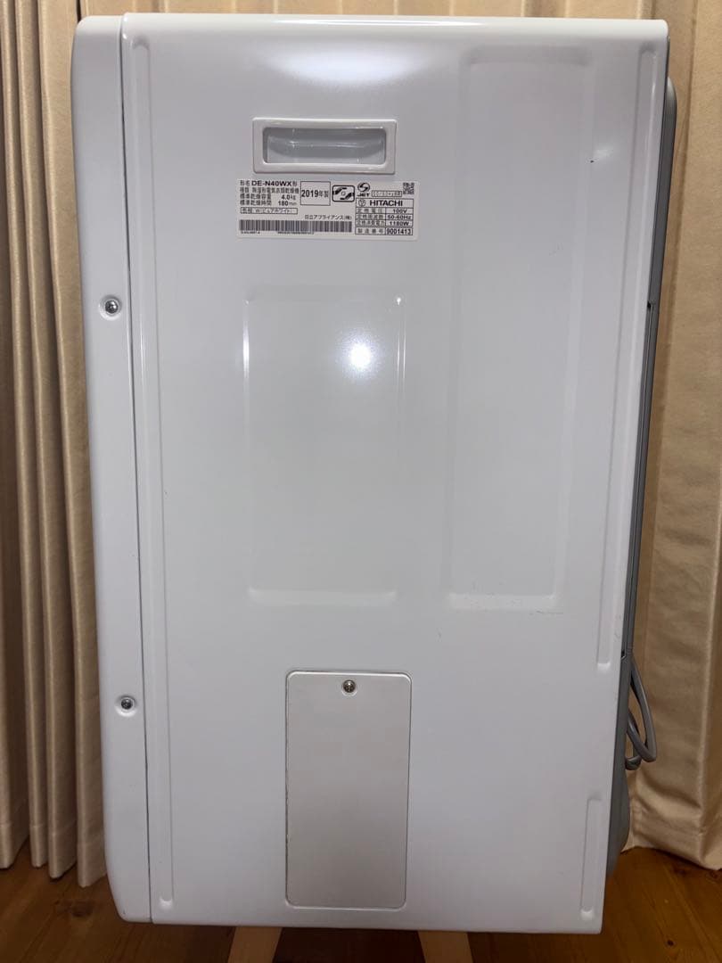 HITACHI DE-N40WX-W 4.0kg 衣類乾燥機 2019年 動作品