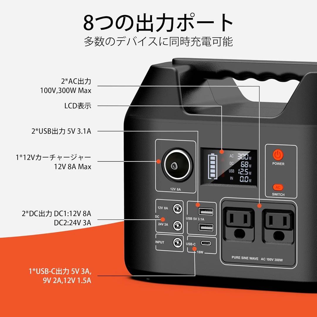 新品未使用　ポータブル電源407Wh/110000m AH大容量　家庭用