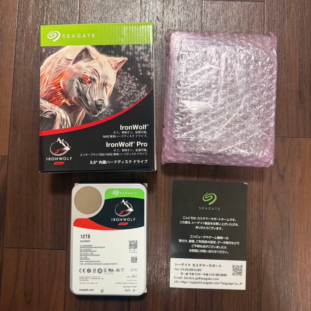 Seagate IronWolf 12TB NAS用2個セット357/284時間