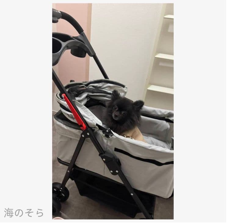 ペットカート グレー 収納スペース付き
