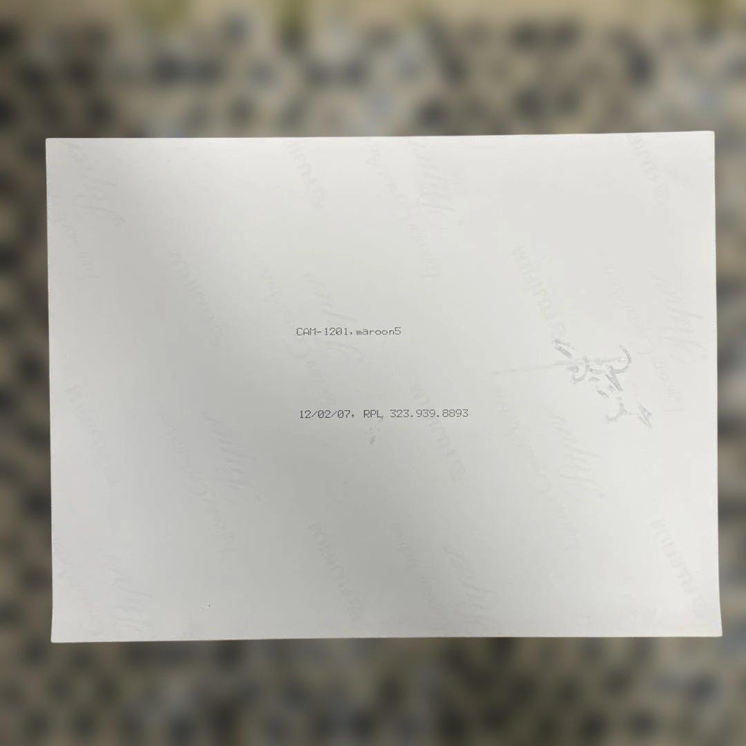 【希少】Maroon 5 マルーン5 直筆サイン入りフォト 写真 証明印字あり