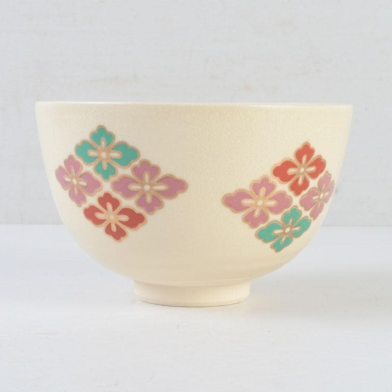 茶道具　京焼　加賀瑞山造　色絵金彩　花文　数茶碗　五客　N　9937