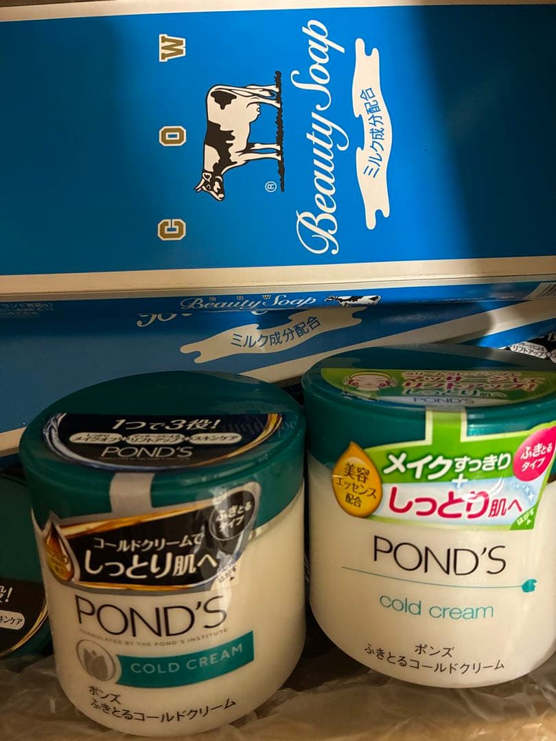 POND'S COLD CREAM ふきとるタイプ✖️12個➕青箱石鹸2箱