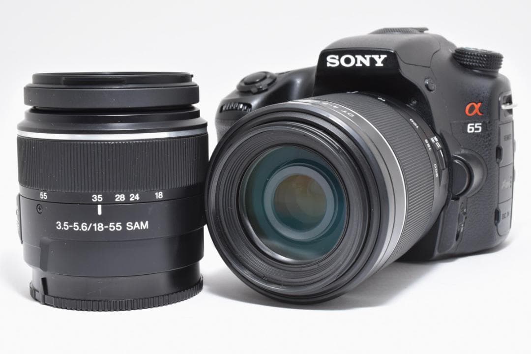 美品 ソニー SONY α65 SLT-A65VY ダブルズームレンズキット