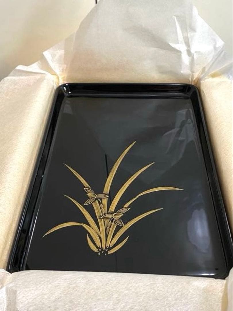 【新品　未使用】輪島塗　角盆　花器 高級漆器