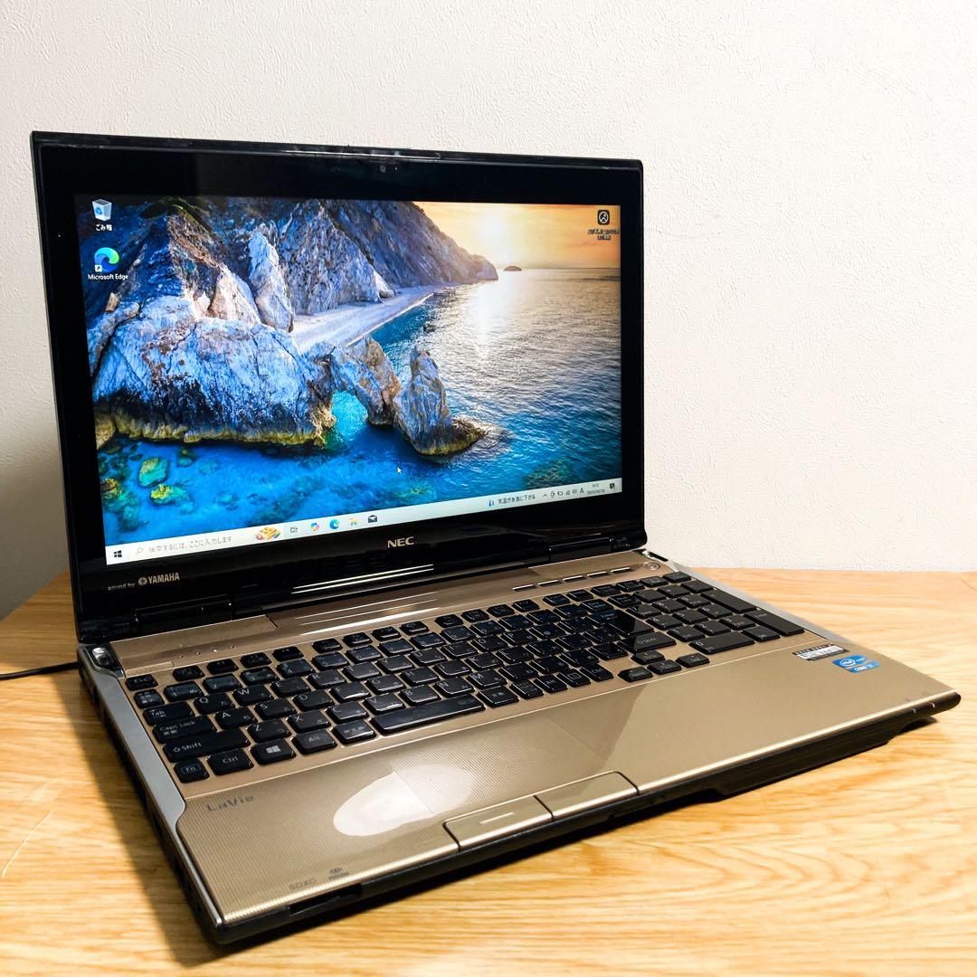 【充電NGのためジャンク】i7 1テラ 8G NECノートパソコン ゴールド