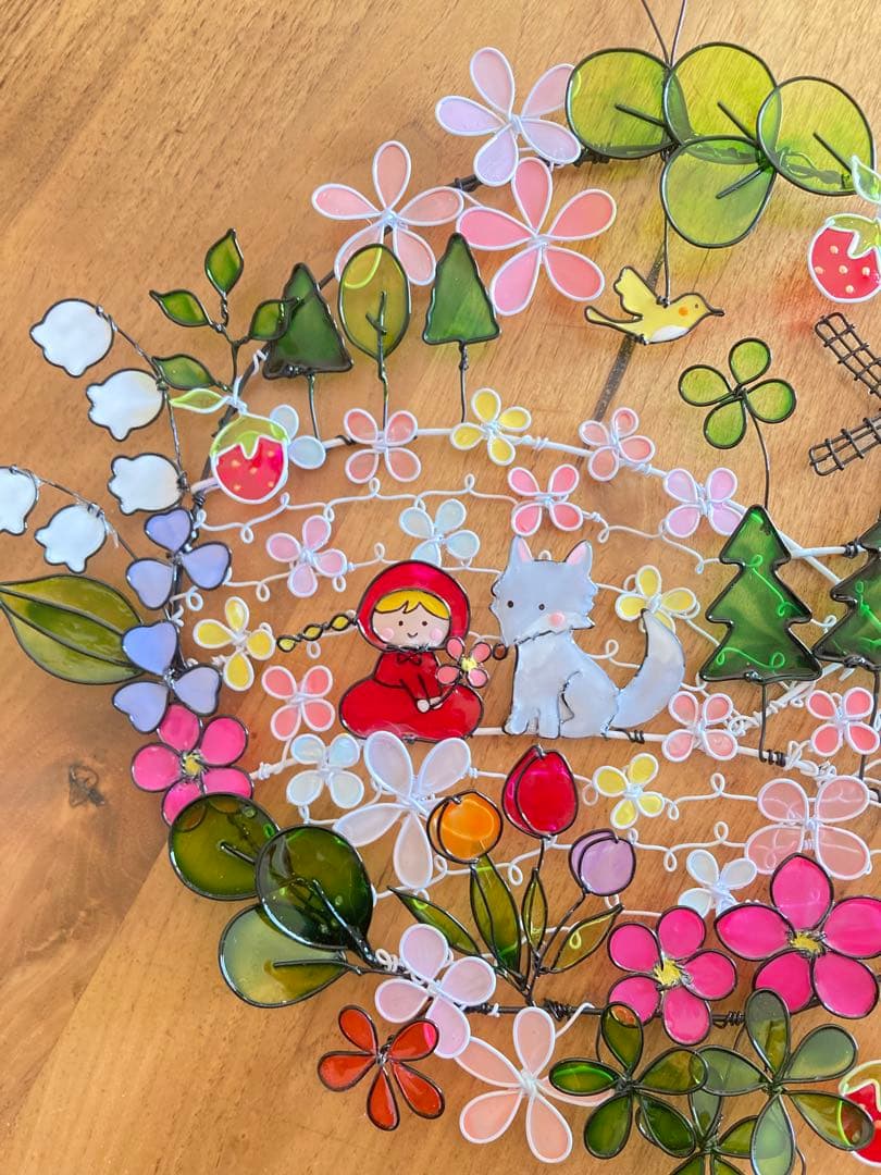 イ*ヴ様 お花畑でオオカミと✩.*˚ワイヤークラフト