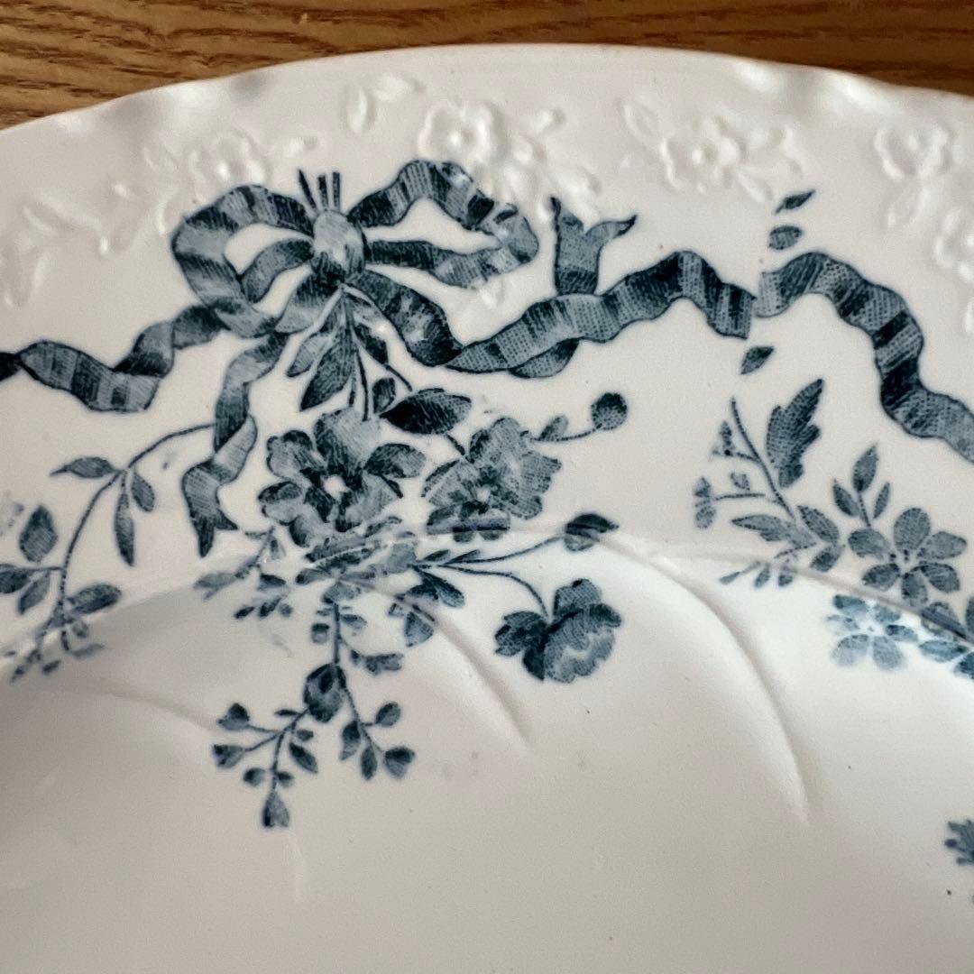 フランスアンティーク　ロンウィー（LONGWY) MANON ディナープレート