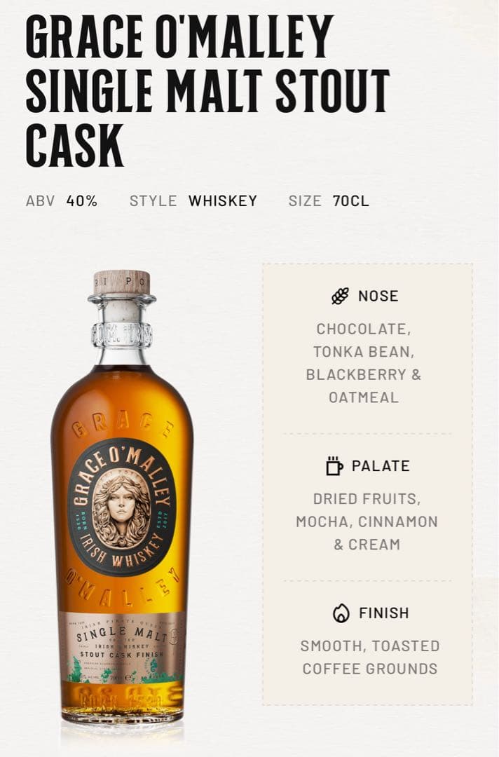 GRACE O'MALLEY シングルモルトウイスキー 700ml