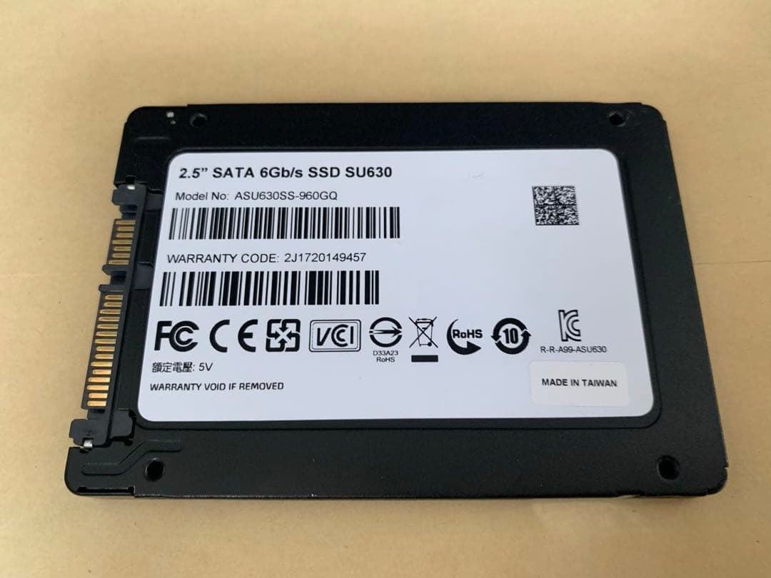 動作確認済み ADATA SU630 960GB SSD
