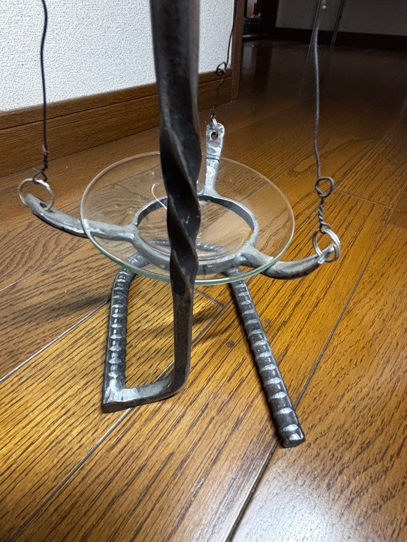 浅草義治 アイアン作品 3点セット 高さ31〜39cm 燭台 花器 鉄工芸