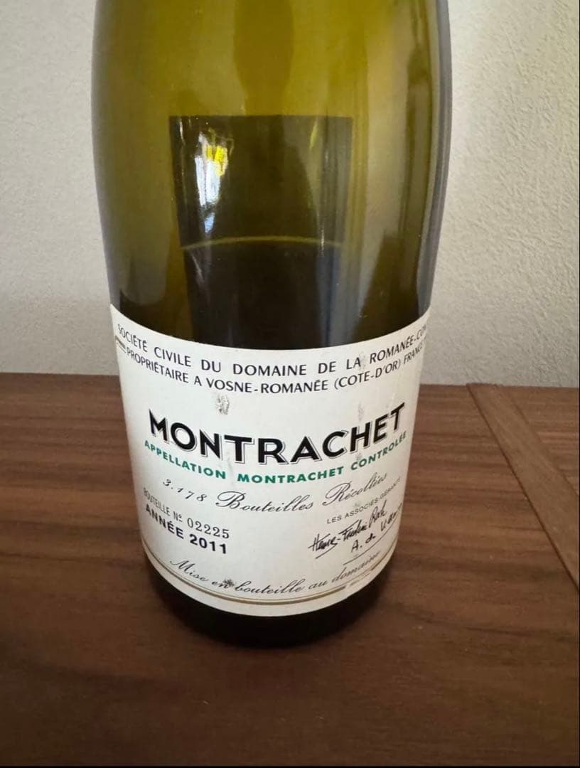 MONTRACHET 2011 ドメーヌ・ド・ラ・ロマネ・コンティ　空き瓶