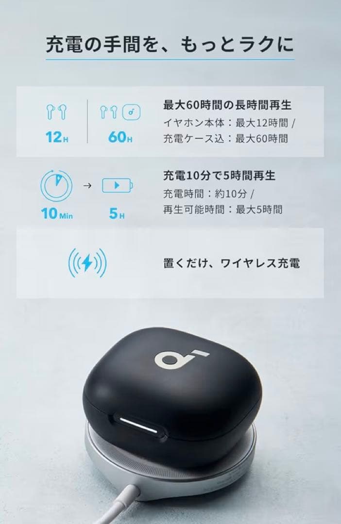 新品◎ ANKER Soundcore P40i ワイヤレスイヤホン BLACK