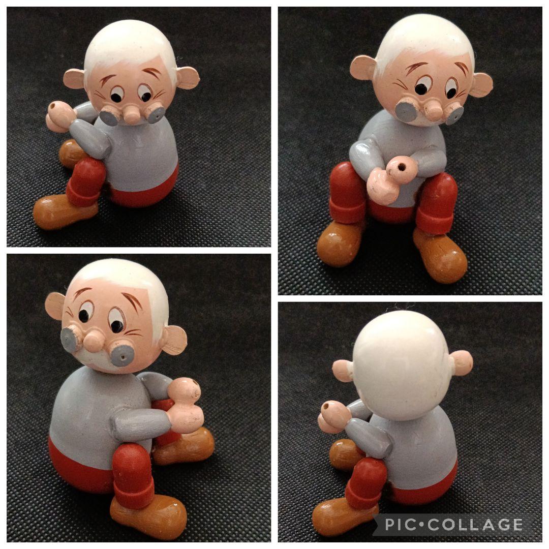 ピノキオ　置物　こけし　DISNEY 　レトロ　　 ヴィンテージ　木製人形