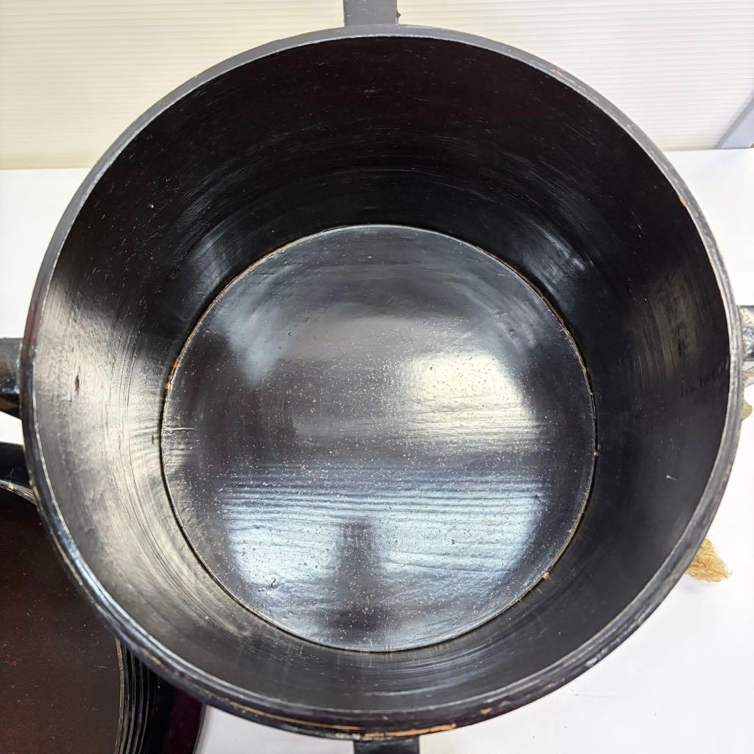 行器 外居 ほかい 漆塗 漆器 アイヌ民族 シントコ 現状品 ②