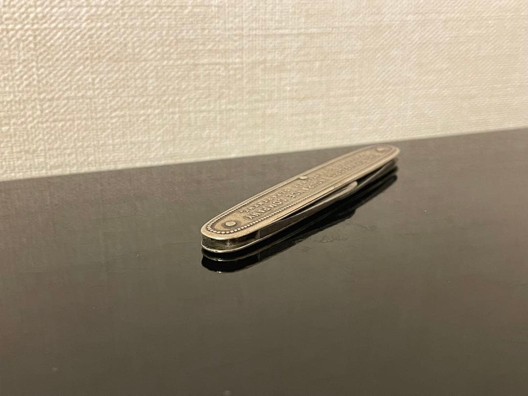 アンティーク　ヴィンテージナイフ　　　　　保険会社広告付き　L.F.& C.社製