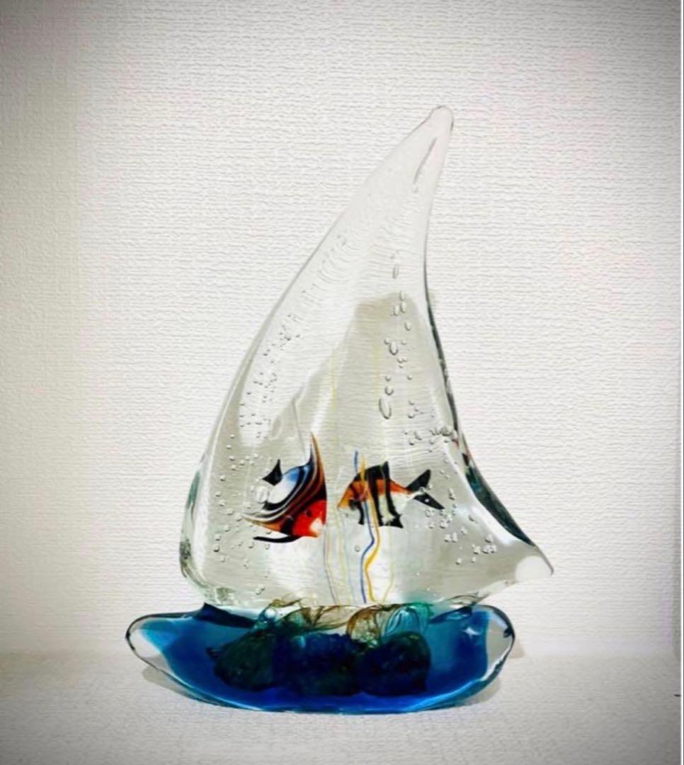 ベネチアングラス 置物 ムラ―ノガラス アクアリウム伝統工芸品☆限定SALE