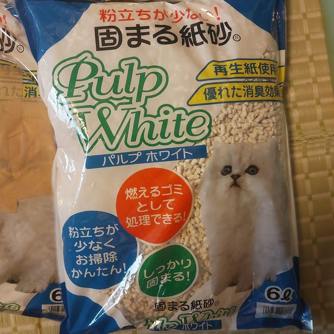 １８袋　猫砂　新東北化学工業 パルプホワイト6L