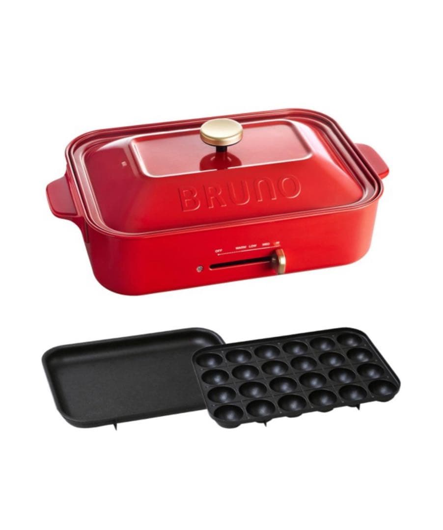 BRUNO ホットプレート ブルーグレー たこ焼きプレート付き