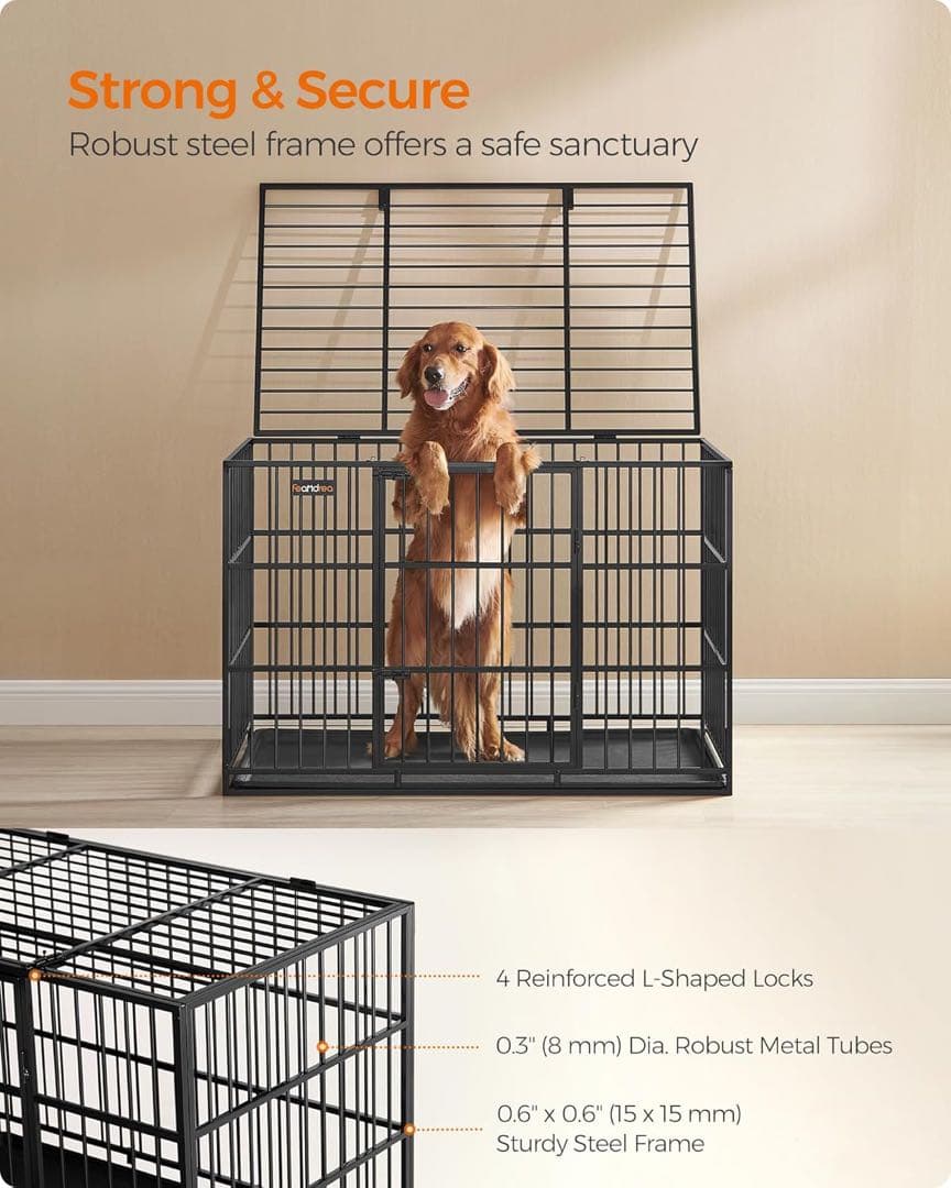 【訳あり】未使用品　大型犬ゲージ　組立簡単幅122x奥行75 x高さ80cm