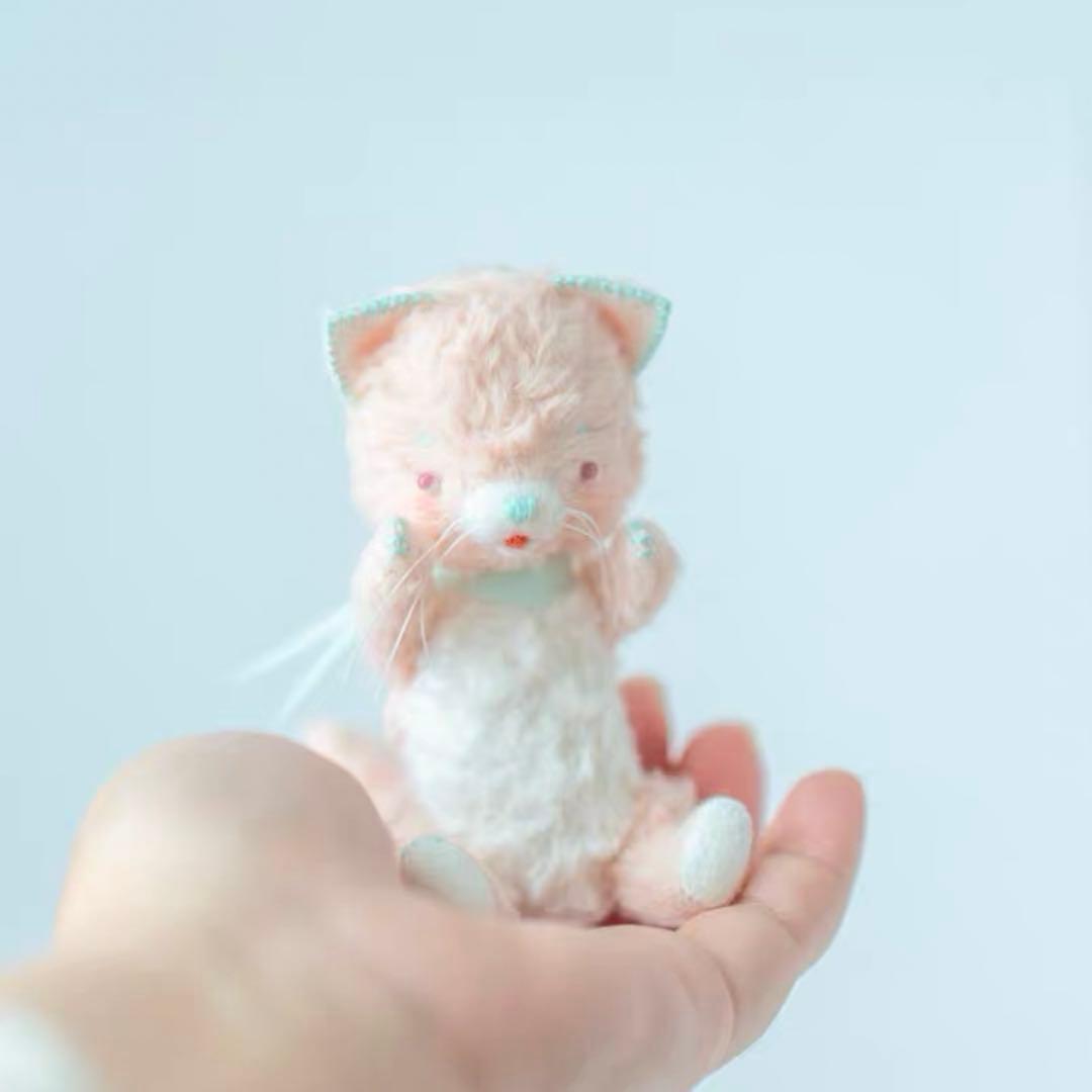 いちごソーダ仔猫 アーティストベア 海外作家様 ハンドメイド ぬいぐるみ