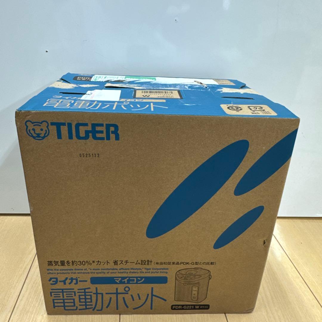 タイガー 魔法瓶 マイコン 電気 ポット 2.2L ホワイト