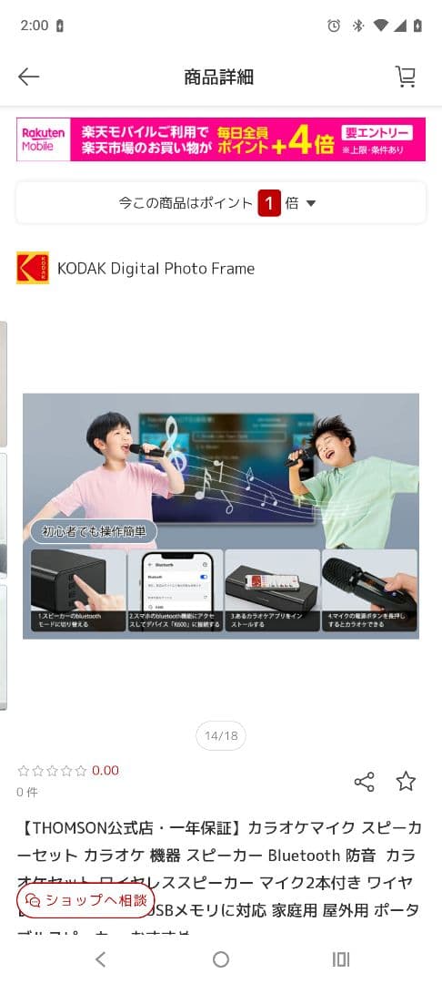 中古　THOMSON GK600 カラオケスピーカーセット　おまけマイク2本