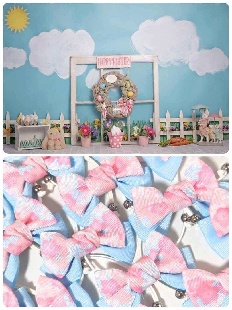 ペットトリミングチョーカー　リボン　桜　春　70個　3月　4月　イースター