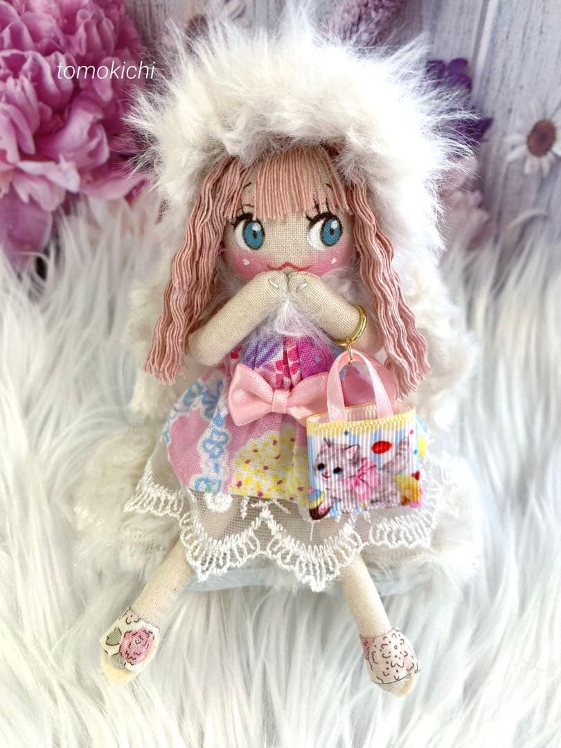 くみっきーさん専用　ファー帽子　ドールチャーム　ハンドメイド　カントリードール
