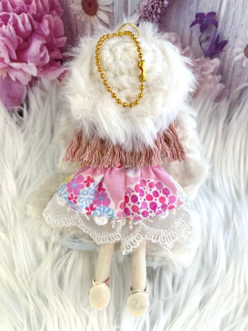 くみっきーさん専用　ファー帽子　ドールチャーム　ハンドメイド　カントリードール
