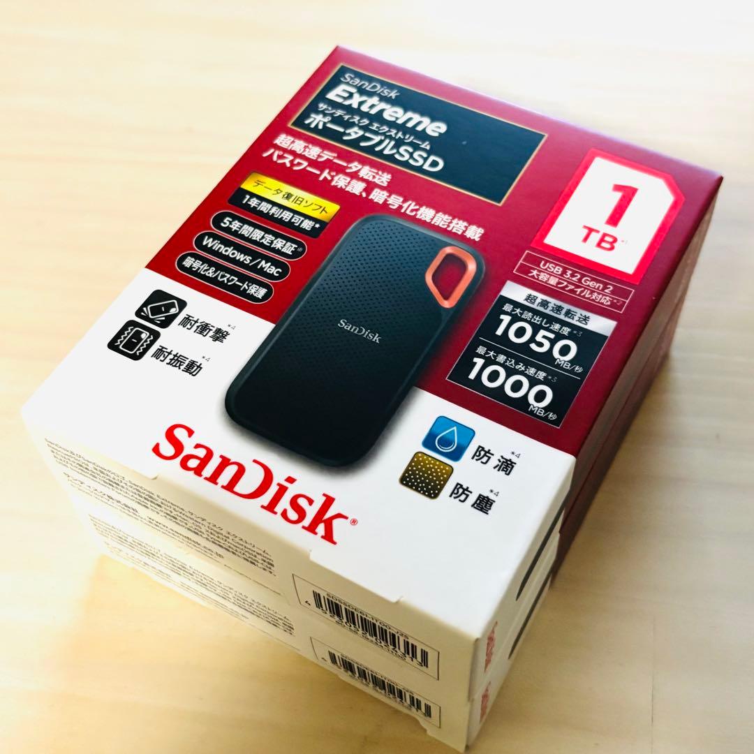 未開封 2個セット SanDisk Extreme ポータブルSSD 1TB