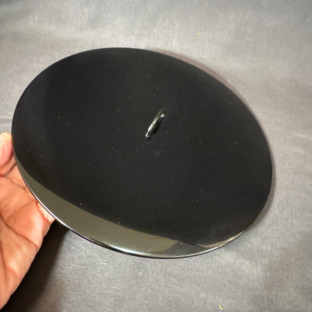 H74 送料無料　水指　ガラス水指　硝子　茶道具　茶室　塗蓋