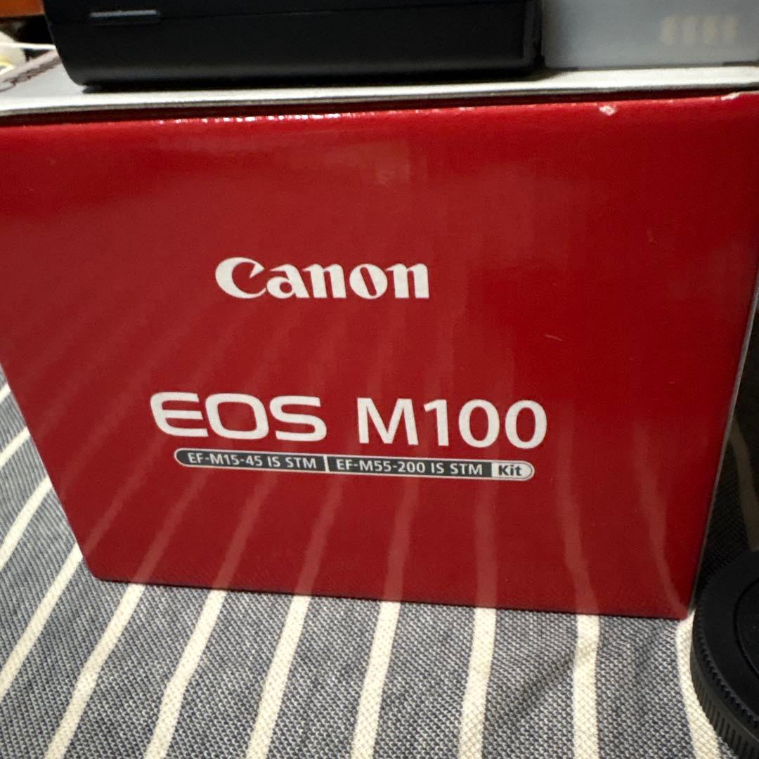 Canon EOS M100 15-45mm 55-200mm 2本レンズ付き