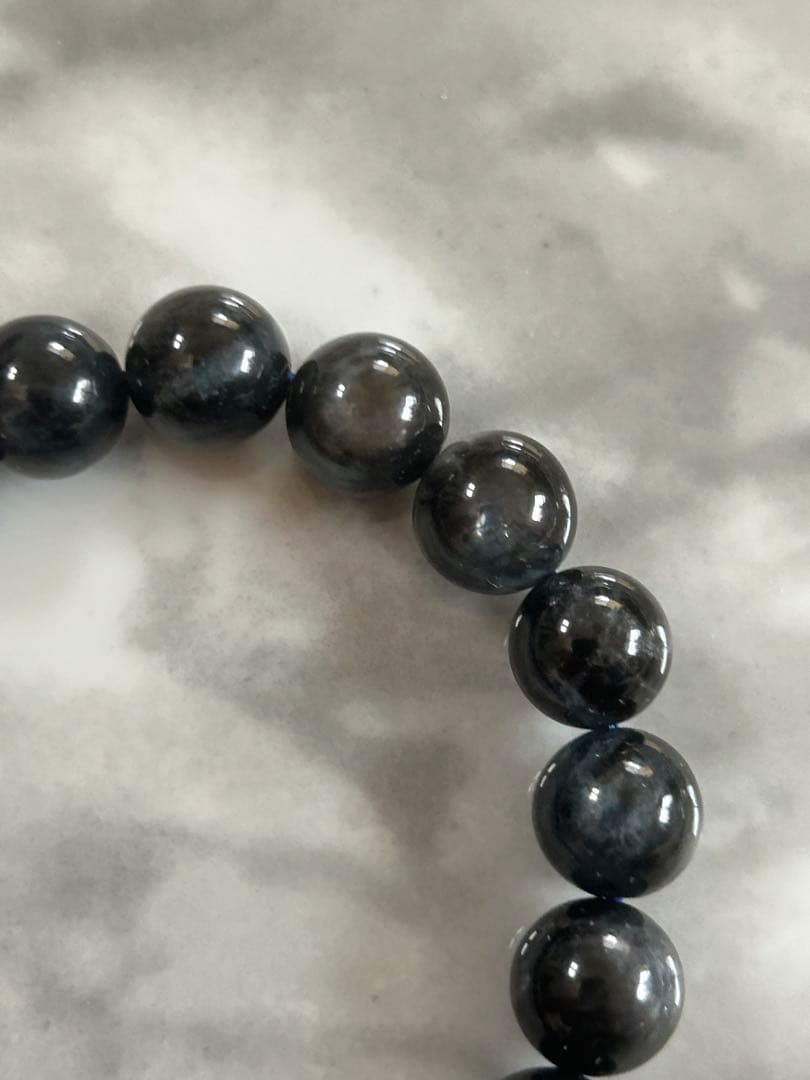 高品質ブラックアクアマリンブレスレット10.0