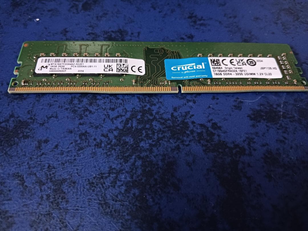 Crucial(Micron)16GB(8GB×2) DDR4 3200MHz