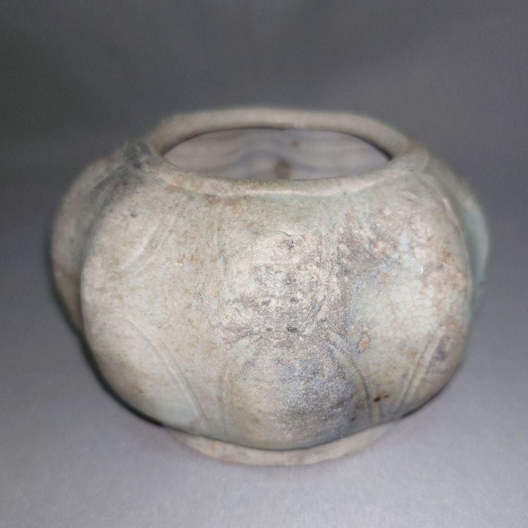 宋代 『青磁八稜八角形水盂』 出版掲載品　出土品　文房古玩　筆洗　水滴　硯滴