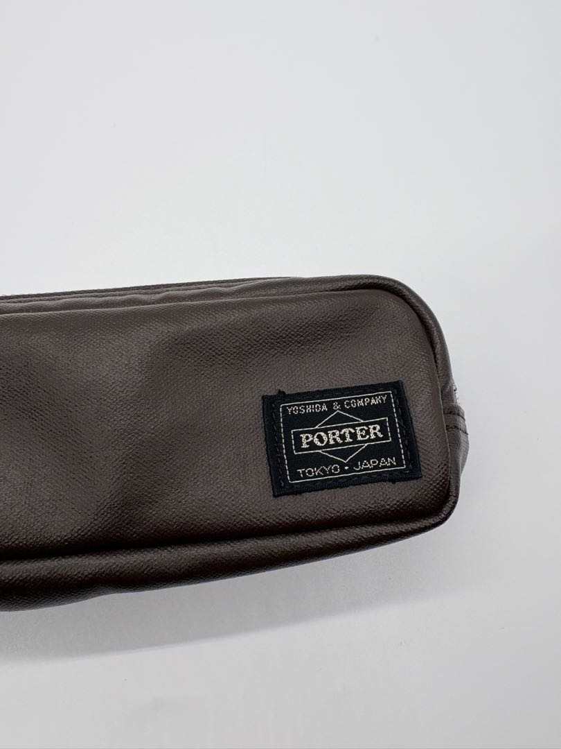 PORTER レザー ペンケース 美品 ブラウン系