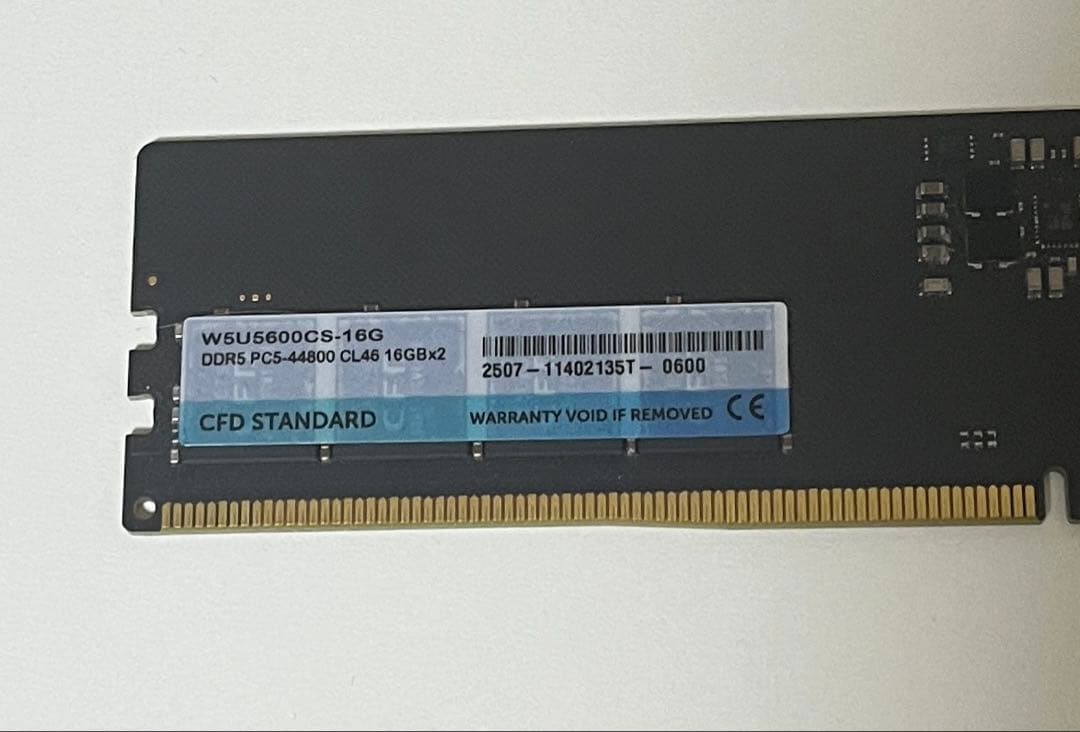 CFD DDR5-5600 メモリ デスクトップパソコン用　美品